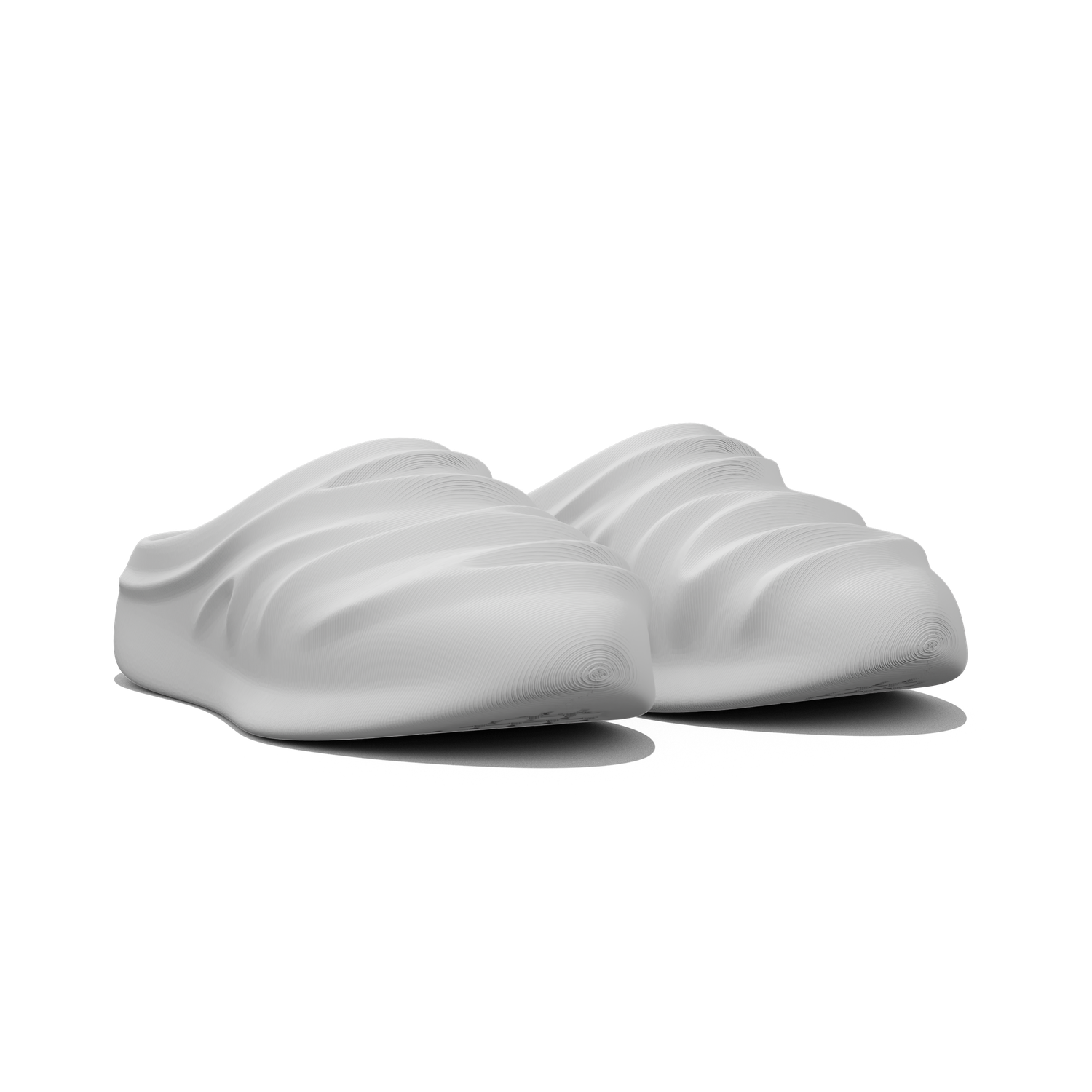 creased clogs - stone