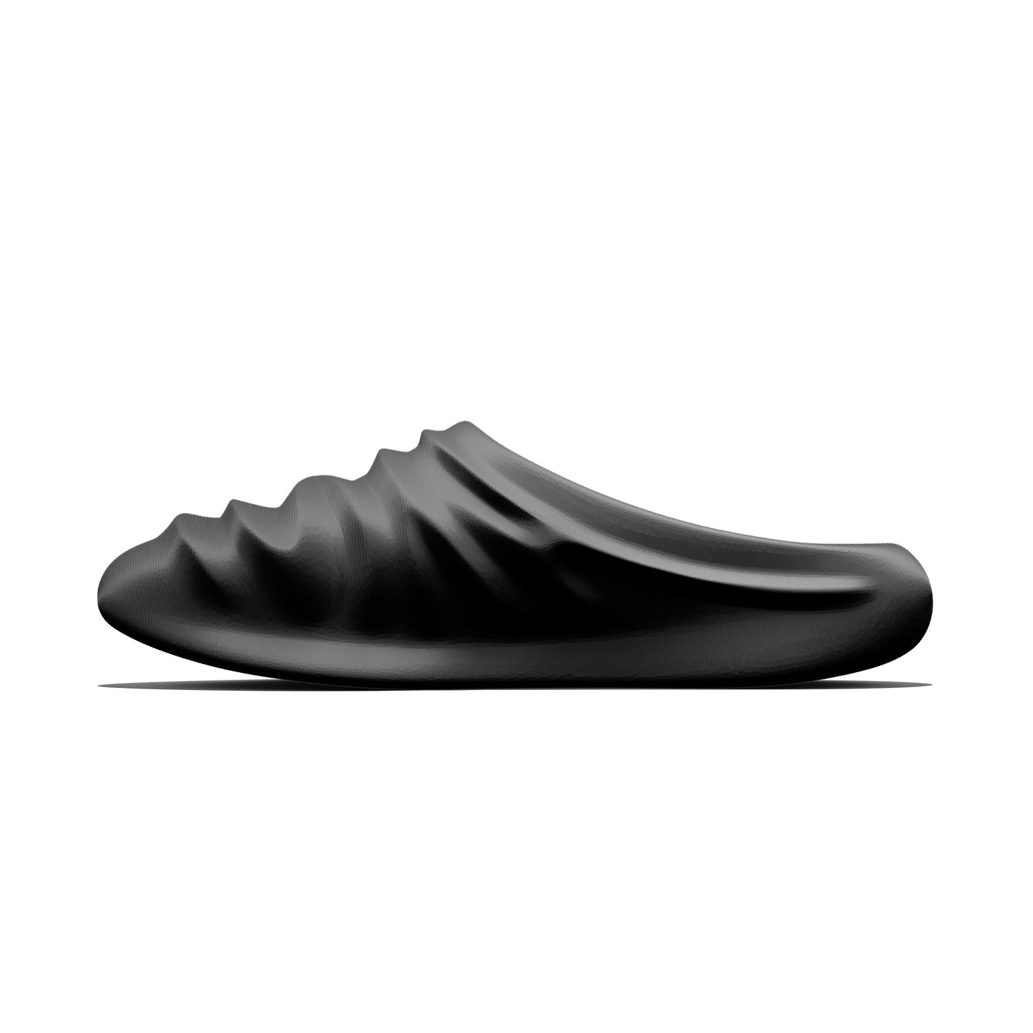 creased clogs - black