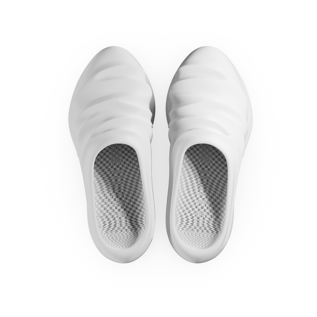 creased clogs - stone