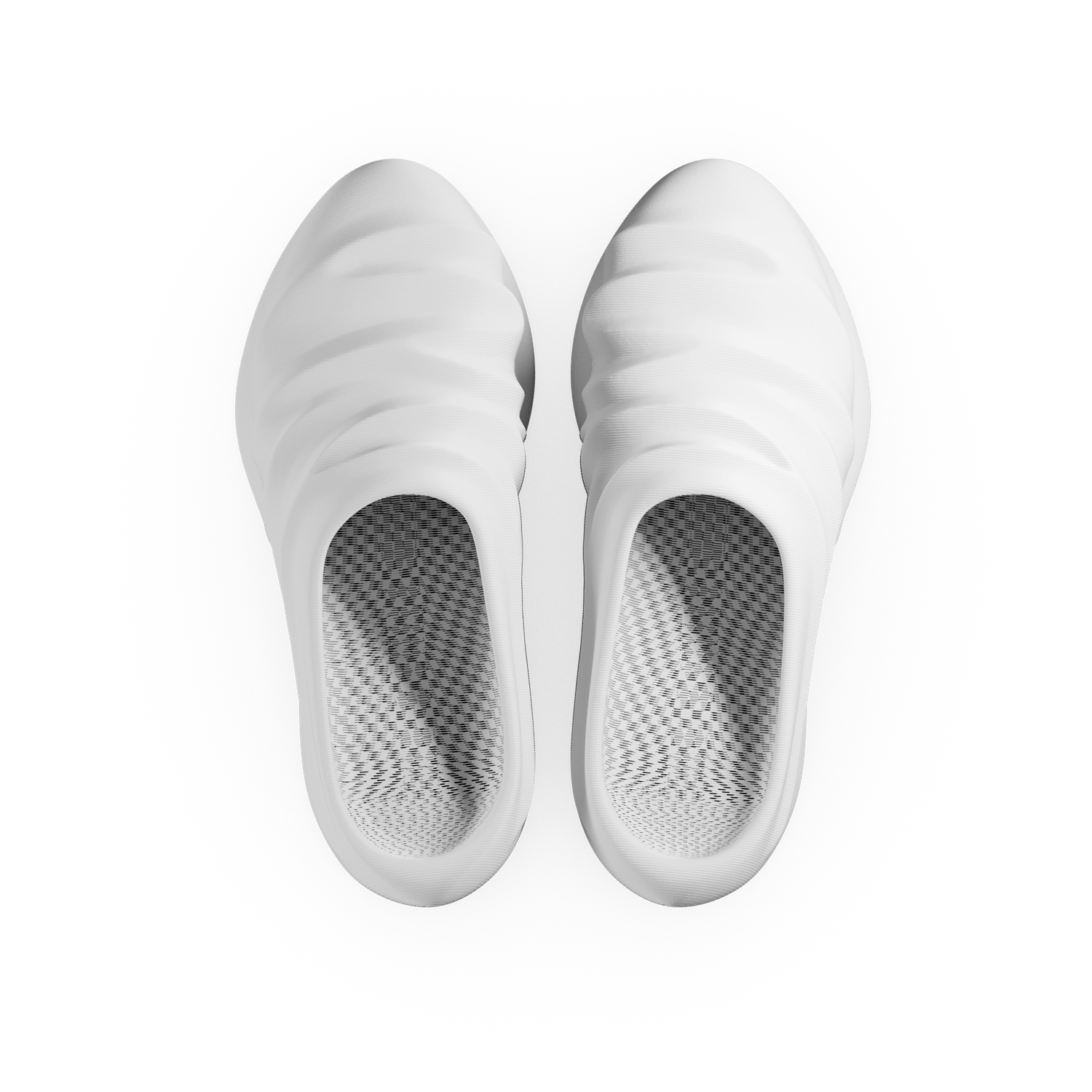 creased clogs - stone